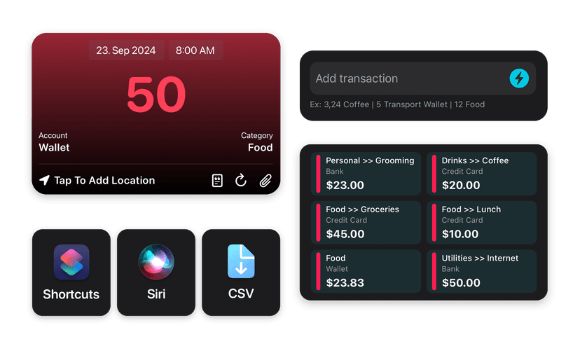 Use MoneyCoach manually without connecting a bank. Add accounts, import CSV files, and keep control over every transaction.