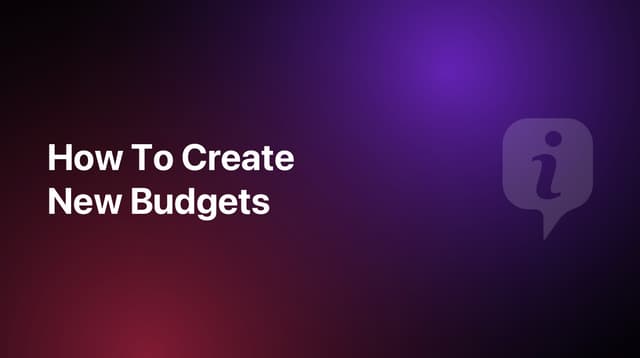 How To Create a Budget