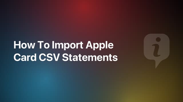 How To Import Apple Card Statements