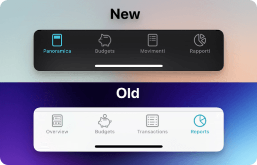 Image: Moneycoach tab bar icons redesign