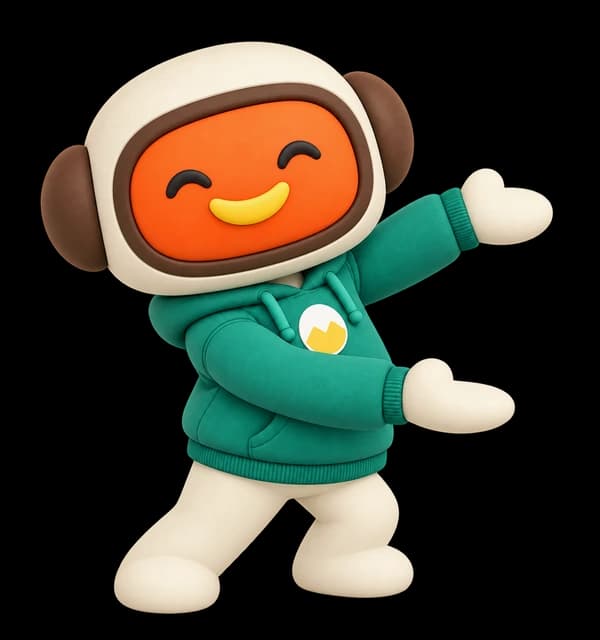 Moco, the MoneyCoach mascot, presenting your money overview