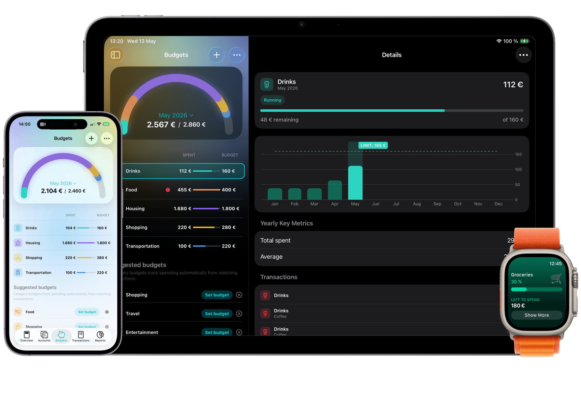 MoneyCoach Kategorie-Budgets Screenshot
