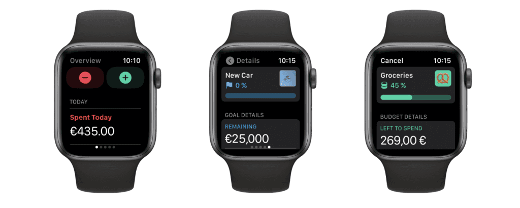 MoneyCoach on Apple Watch