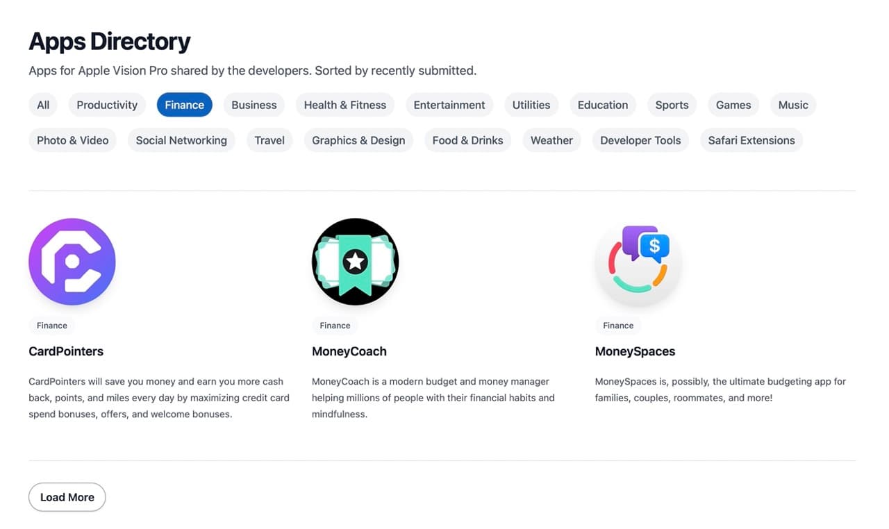 Image: Apps for apple vision pro screenshot