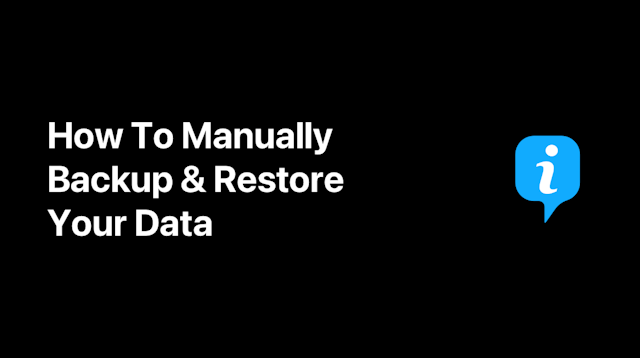 How To Manually Backup & Restore Your Data