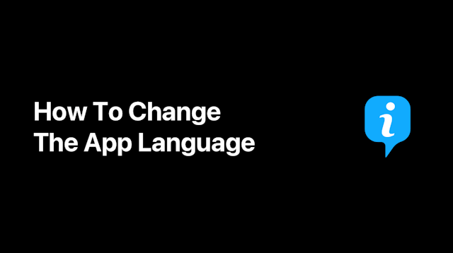 How To Change The Language