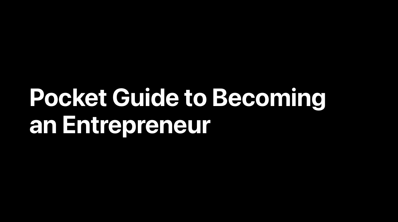 Pocket Guide to Becoming an Entrepreneur