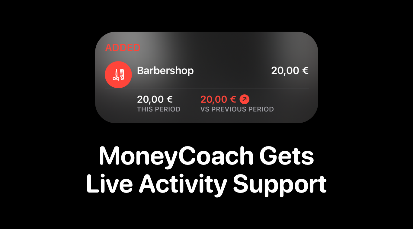 MoneyCoach Gets Live Activities Support