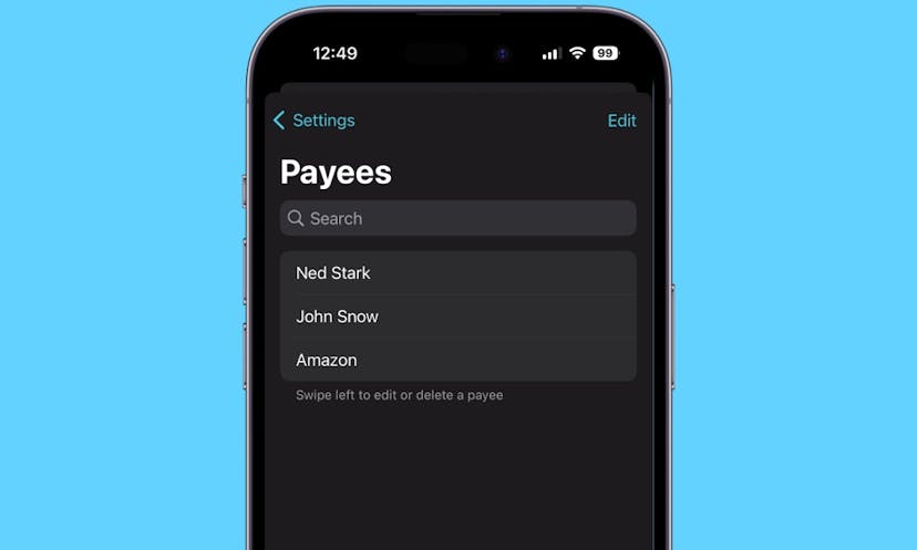 Keep track of all your payees and companies you do business with. This feature is perfect to track how much money you spent, loaned or owe a specific payee or company.