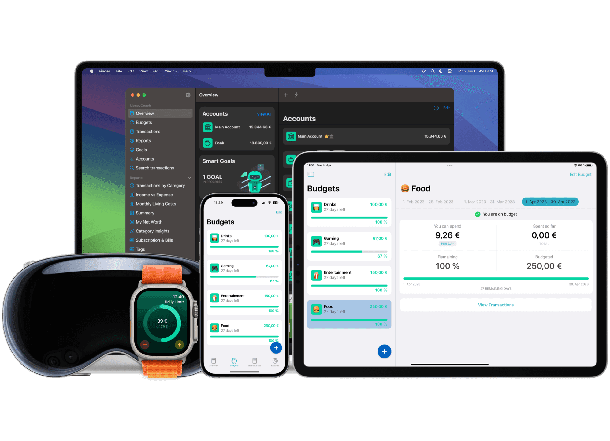 MoneyCoach per la gestione delle spese su iPhone, iPad, Mac e Apple Watch